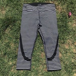 Calvin Klein striped cropped workout leggings